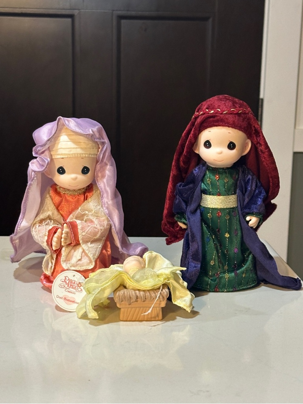 Vintage Precious Moments Doll Nativity Set Joseph Mary Baby Jesus